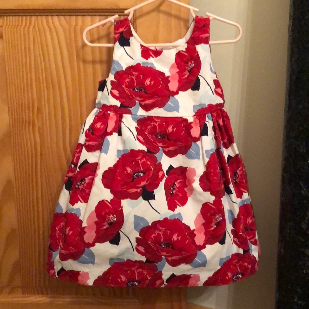 Janie and jack white and red floral dress